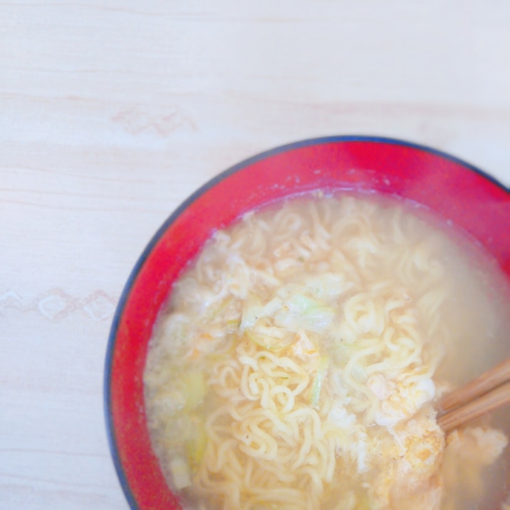 袋麺で塩バターラーメン